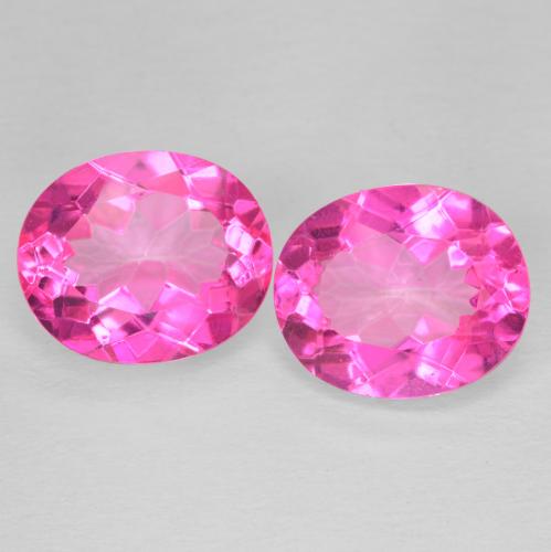 11.57ctw Naturel Magenta profond Topaze, ovale, VVS-VS