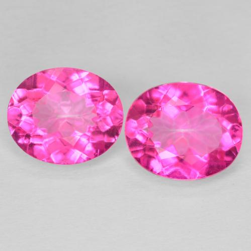 10.71ctw Naturel Medium Dark-Pink Topaze, ovale, VVS-VS