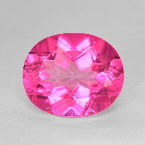 5.71ct Naturel Rose vif Topaze, ovale, VVS-VS
