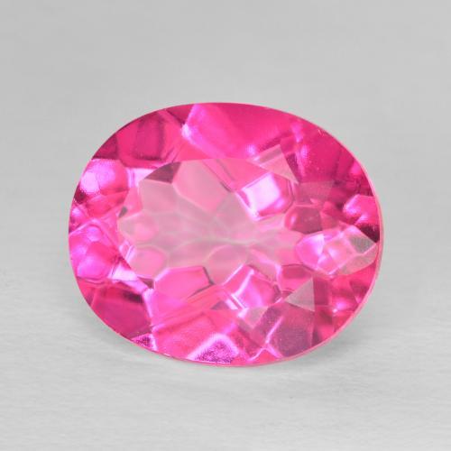 Topaze Rose vif naturelle ovale, 5.71 ct, VVS-VS