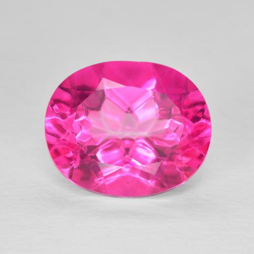 6.38ct Naturel Rose vif Topaze, ovale, VVS-VS
