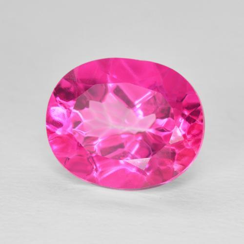 Topaze Rose vif naturelle ovale, 6.38 ct, VVS-VS