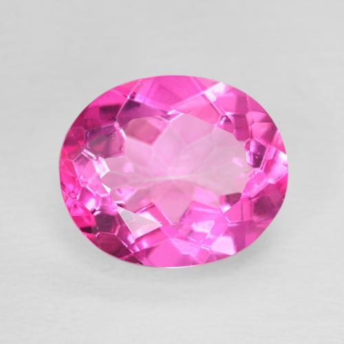5.82ct Naturel Rose vif Topaze, ovale, VVS-VS