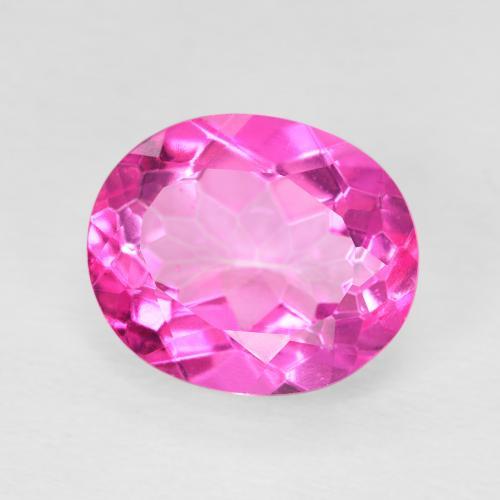 Topaze Rose vif naturelle ovale, 5.82 ct, VVS-VS