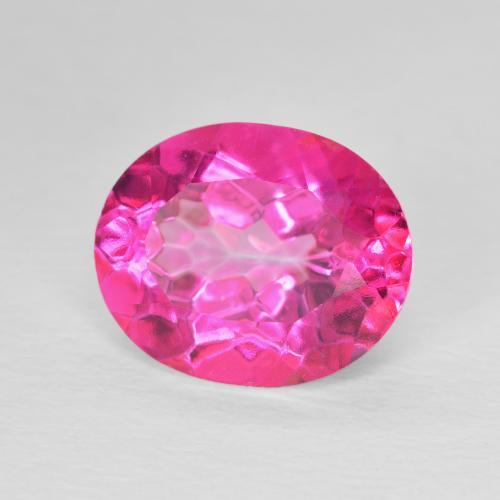 Topaze Medium Dark-Pink naturelle ovale, 5.66 ct, VVS-VS