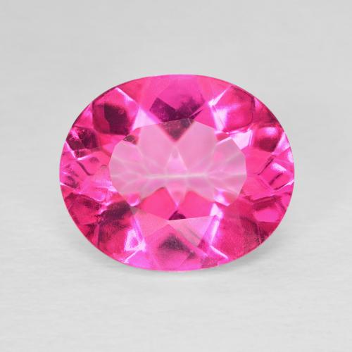 5.29ct Naturel Magenta profond Topaze, ovale, VVS-VS