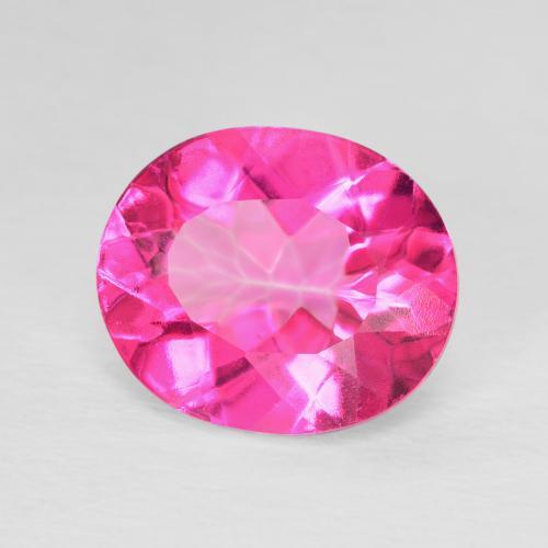 Topaze Magenta profond naturelle ovale, 5.29 ct, VVS-VS