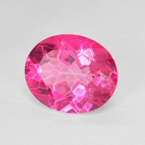 Topaze Rose vif naturelle ovale, 5.80 ct, VVS-VS