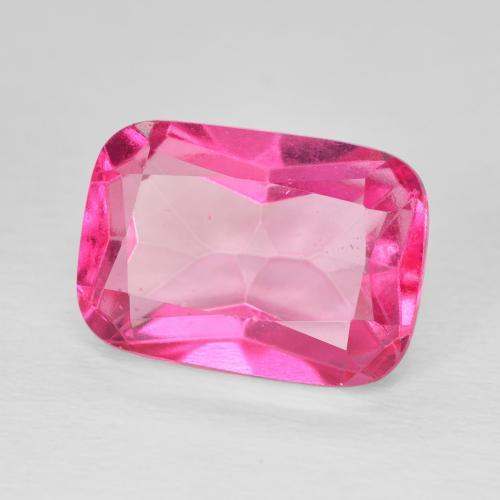 Topaze Medium Dark-Pink naturelle Coussin, 9.60 ct, VVS-VS