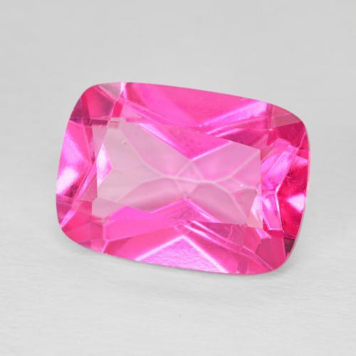Topaze Magenta profond naturelle Coussin, 8.67 ct, VVS-VS