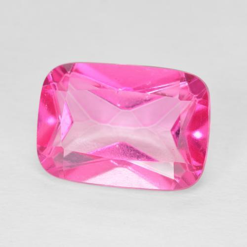 Topaze Rose vif naturelle Coussin, 8.79 ct, VVS-VS