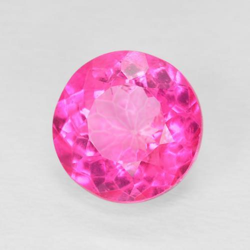 Topaze rose naturelle coupe roude, 3,70 ct, VVS-VS