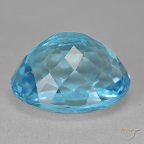 Topaze Bleu Suisse naturelle ovale, 23.52 ct, VVS