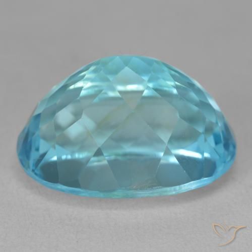 Topaze Bleu Suisse naturelle ovale, 23.61 ct, VVS