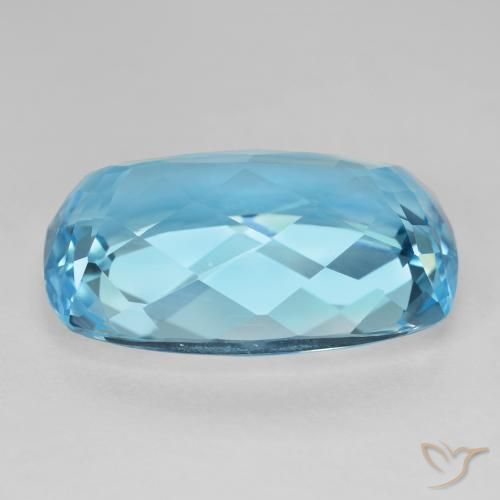 Topaze Bleu Suisse naturelle Coussin, 27.29 ct, VVS