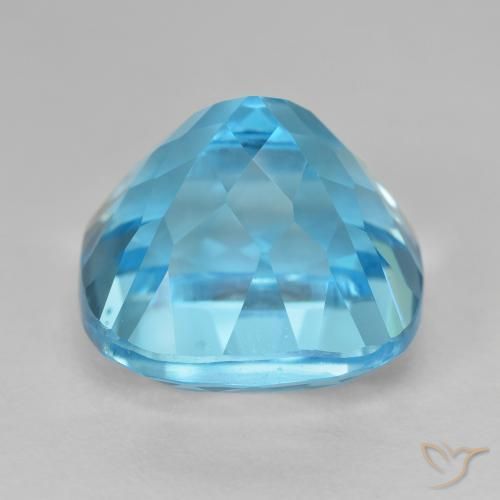 Topaze Bleu Suisse naturelle Coussin, 20.98 ct, VVS