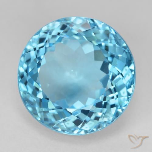 Topaze Bleu Suisse naturelle Tour, 27.45 ct, VVS-VS