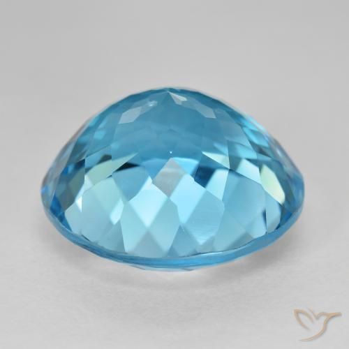 Topaze Bleu Suisse naturelle Tour, 27.45 ct, VVS-VS