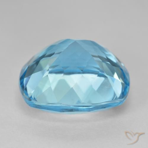 Topaze Bleu Suisse naturelle Coussin, 29.54 ct, VVS-VS