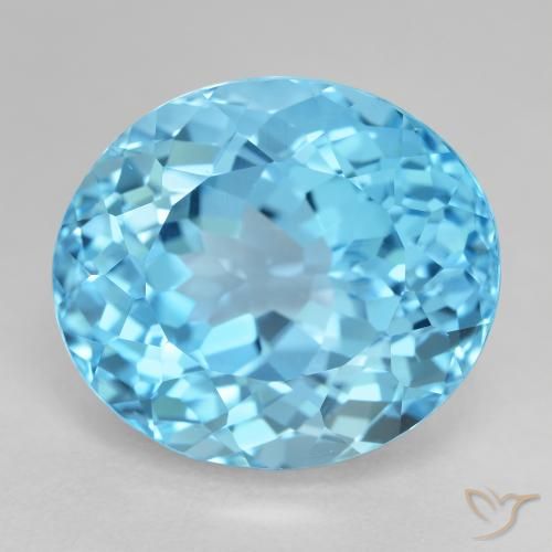 21.10ct Naturel Bleu Suisse Topaze, ovale, VVS-VS