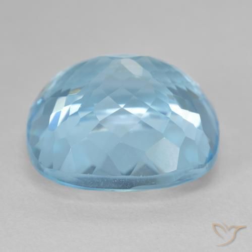 Topaze Bleu Suisse naturelle Coussin, 28.00 ct, VVS-VS