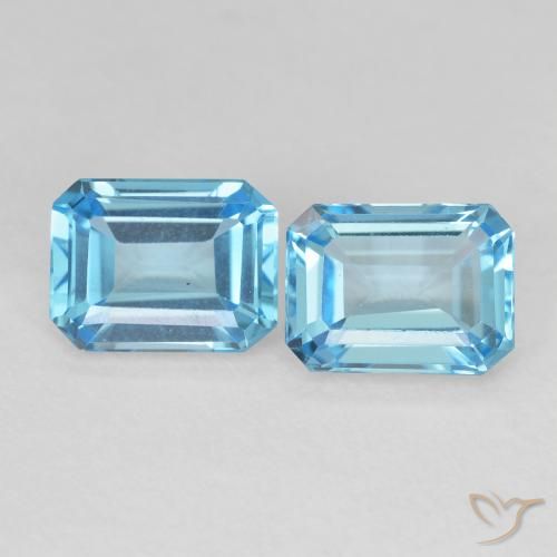 Shop natural 3.96ct Bleu Suisse Topaze gems, Octogone / coupe Émeraude, from Brésil at GemSelect. In stock, global shipping!