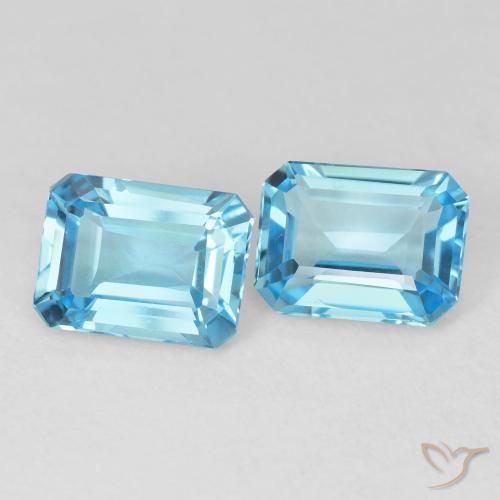 Shop natural 3.86ct Bleu Suisse Topaze gems, Octogone / coupe Émeraude, from Brésil at GemSelect. In stock, global shipping!