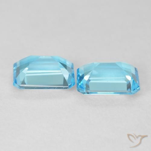 Shop natural 3.86ct Bleu Suisse Topaze gems, Octogone / coupe Émeraude, from Brésil at GemSelect. In stock, global shipping!