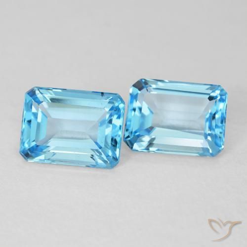 Shop natural 3.68ct Bleu Suisse Topaze gems, Octogone / coupe Émeraude, from Brésil at GemSelect. In stock, global shipping!
