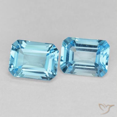 Shop natural 3.89ct Bleu Suisse Topaze gems, Octogone / coupe Émeraude, from Brésil at GemSelect. In stock, global shipping!