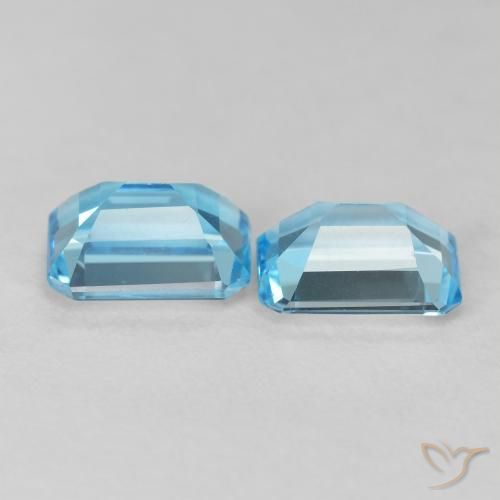 Shop natural 3.89ct Bleu Suisse Topaze gems, Octogone / coupe Émeraude, from Brésil at GemSelect. In stock, global shipping!