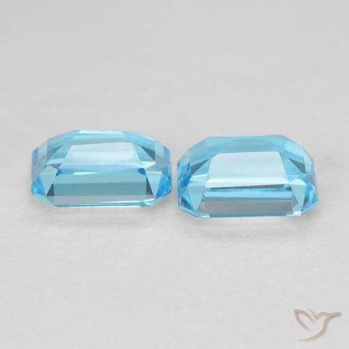Shop natural 3.88ct Bleu Suisse Topaze gems, Octogone / coupe Émeraude, from Brésil at GemSelect. In stock, global shipping!