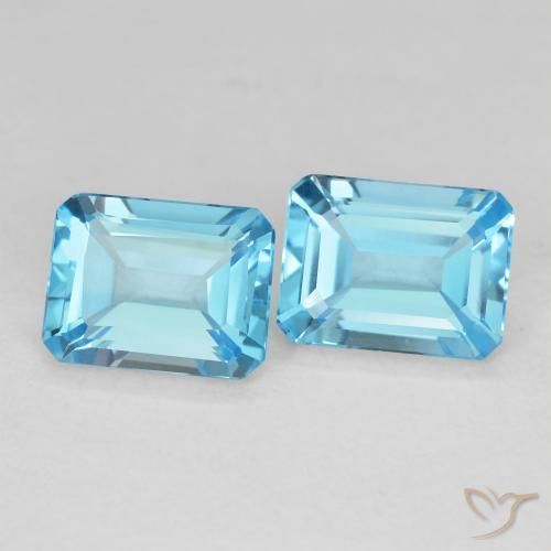 Shop natural 3.56ct Bleu Suisse Topaze gems, Octogone / coupe Émeraude, from Brésil at GemSelect. In stock, global shipping!