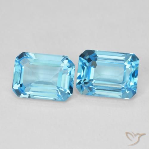 Shop natural 3.81ct Bleu Suisse Topaze gems, Octogone / coupe Émeraude, from Brésil at GemSelect. In stock, global shipping!