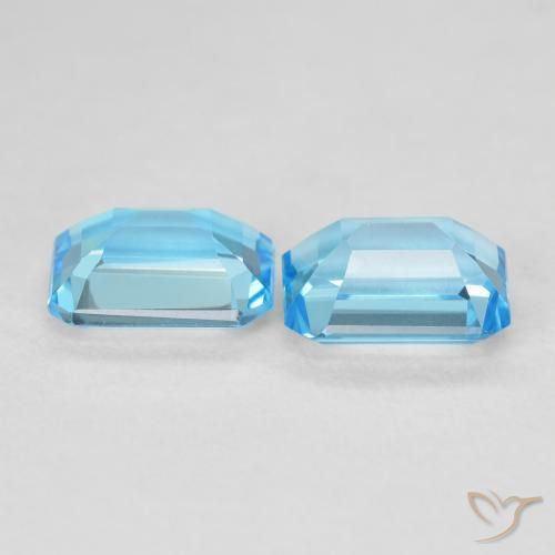 Shop natural 3.81ct Bleu Suisse Topaze gems, Octogone / coupe Émeraude, from Brésil at GemSelect. In stock, global shipping!