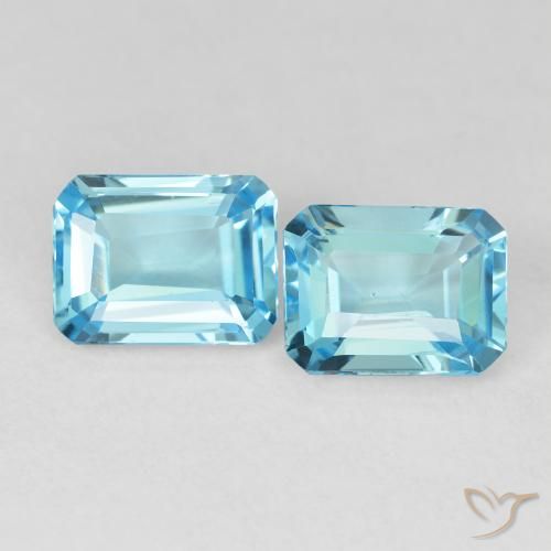 Shop natural 3.84ct Bleu Suisse Topaze gems, Octogone / coupe Émeraude, from Brésil at GemSelect. In stock, global shipping!