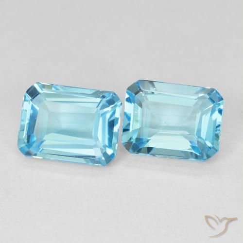 Shop natural 3.84ct Bleu Suisse Topaze gems, Octogone / coupe Émeraude, from Brésil at GemSelect. In stock, global shipping!
