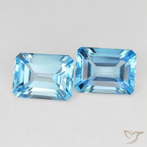 Shop natural 3.94ct Bleu Suisse Topaze gems, Octogone / coupe Émeraude, from Brésil at GemSelect. In stock, global shipping!