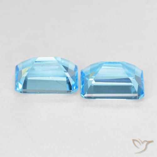 Shop natural 3.94ct Bleu Suisse Topaze gems, Octogone / coupe Émeraude, from Brésil at GemSelect. In stock, global shipping!