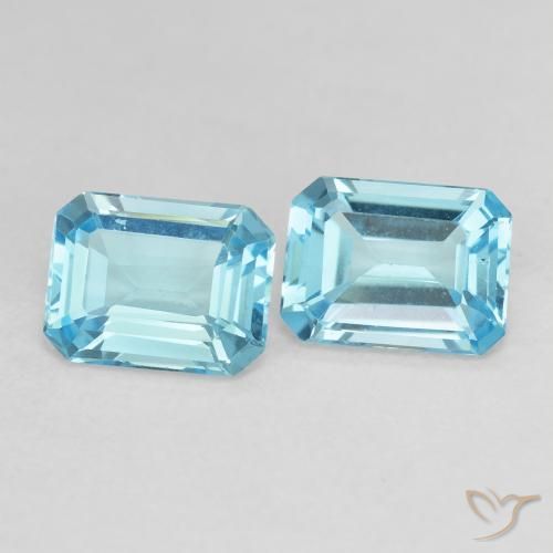 Shop natural 3.35ct Bleu ciel léger Topaze gems, Octogone / coupe Émeraude, from Brésil at GemSelect. In stock, global shipping!