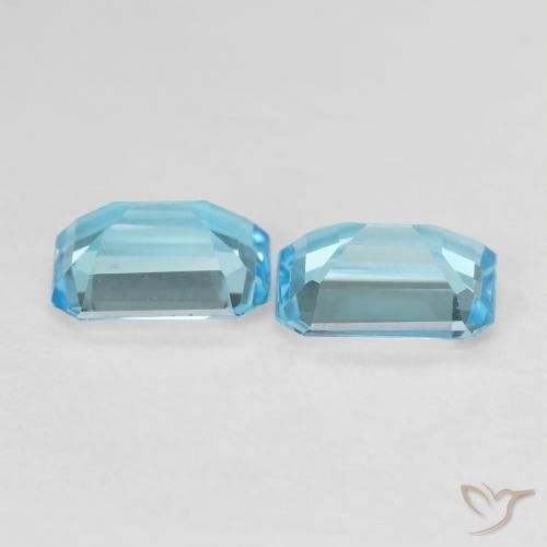 Shop natural 3.35ct Bleu ciel léger Topaze gems, Octogone / coupe Émeraude, from Brésil at GemSelect. In stock, global shipping!