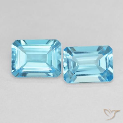 Shop natural 3.40ct Bleu Suisse Topaze gems, Octogone / coupe Émeraude, from Brésil at GemSelect. In stock, global shipping!