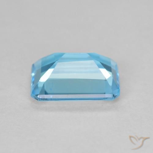 Topaze Bleu Suisse naturelle Octogone / coupe Émeraude, 1.80 ct, VS
