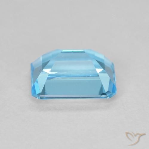 Topaze Bleu Suisse naturelle Octogone / coupe Émeraude, 1.97 ct, VVS-VS