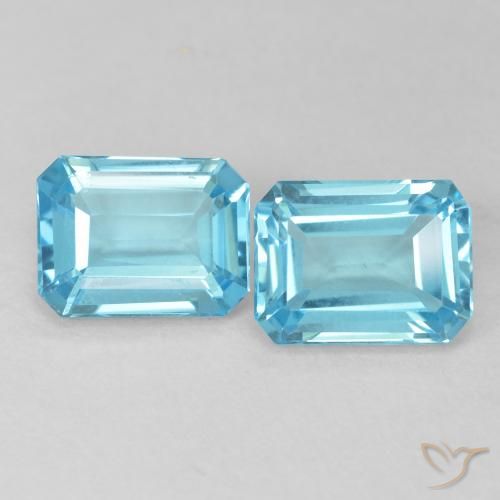 Shop natural 3.73ct Bleu Suisse Topaze gems, Octogone / coupe Émeraude, from Brésil at GemSelect. In stock, global shipping!