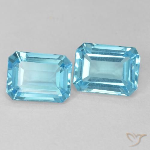 Shop natural 3.73ct Bleu Suisse Topaze gems, Octogone / coupe Émeraude, from Brésil at GemSelect. In stock, global shipping!