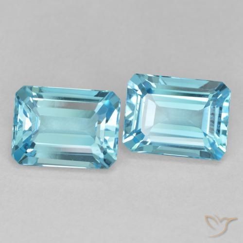 Shop natural 4.04ct Bleu Suisse Topaze gems, Octogone / coupe Émeraude, from Brésil at GemSelect. In stock, global shipping!