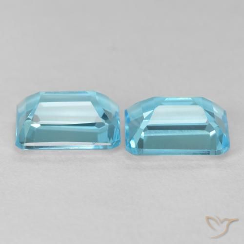 Shop natural 4.04ct Bleu Suisse Topaze gems, Octogone / coupe Émeraude, from Brésil at GemSelect. In stock, global shipping!