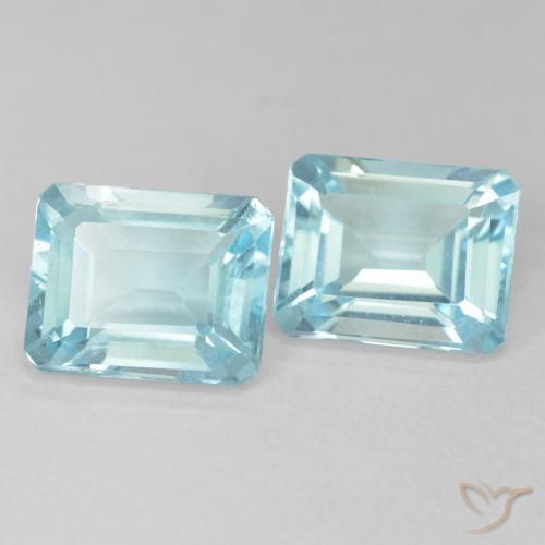 Shop natural 7.78ct Bleu verdâtre léger Topaze gems, Octogone / coupe Émeraude, from Brésil at GemSelect. In stock, global shipping!