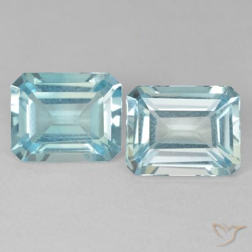 Shop natural 7.57ct Bleu verdâtre léger Topaze gems, Octogone / coupe Émeraude, from Brésil at GemSelect. In stock, global shipping!